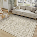 Taupe 4x6 Entryway Rug Vintage Area Carpet Indoor Office Washable Door Mat by PureCozy