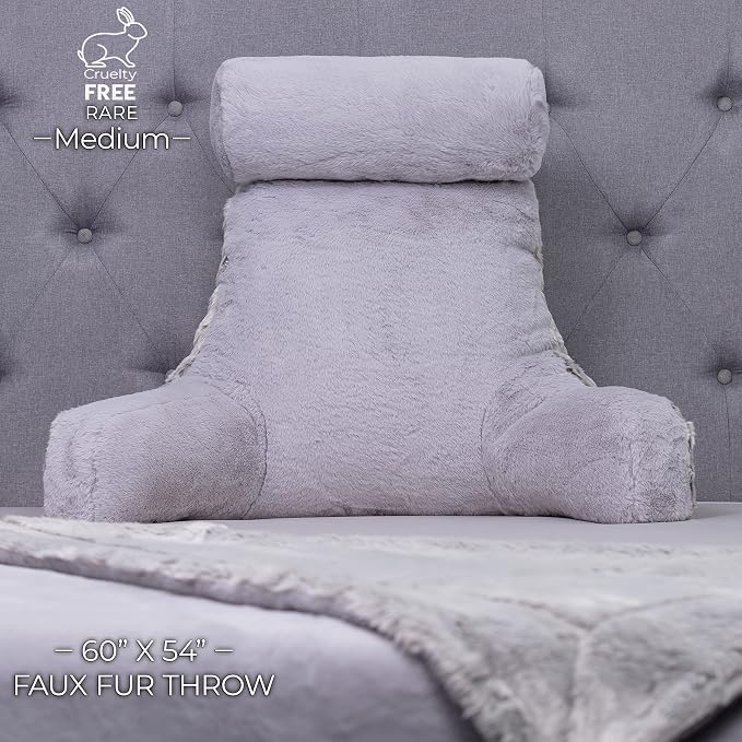 Husband Pillow Medium Rare Baby Arctic Grey Wolf Backrest, 2-Tone Reversible - Image 7