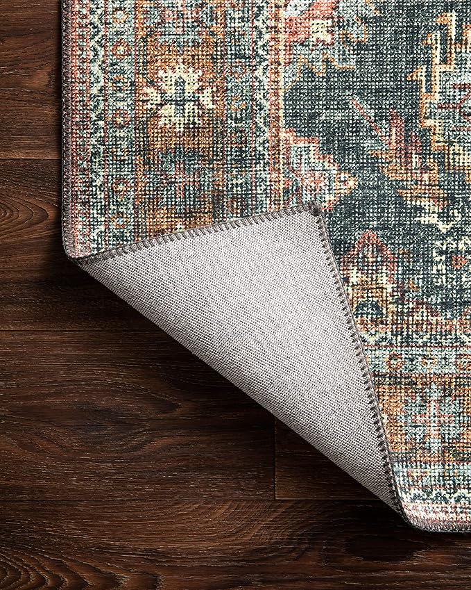Loloi Skye Collection SKY-10 Sea/Rust 6'-0" x 9'-0" Area Rug - Image 8