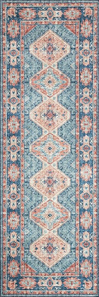 Loloi Skye Collection SKY-03 Turquoise/Terracotta 9'-0" x 12'-0" Area Rug - Image 5