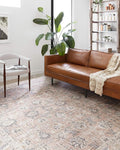 Loloi Skye Collection SKY-01 Blush/Grey 8'-0" x 8'-0" Round Area Rug by Loloi