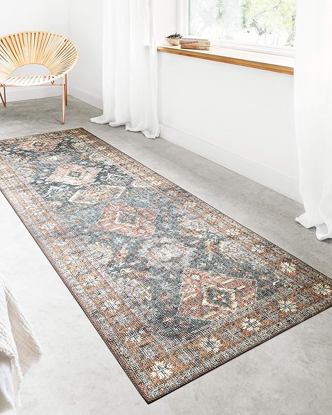 Loloi Skye Collection SKY-10 Sea/Rust 6'-0" x 9'-0" Area Rug - Image 5