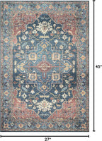 Loloi II Skye Collection SKY-08 Denim/Brick 2'-3" x 3'-9" Accent Rug - Image 2