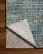 Loloi Chris Loves Julia Calvin Collection CLV-02 Ocean/Olive 5'-3" x 5'-3" - Image 7
