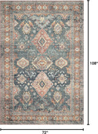Loloi Skye Collection SKY-10 Sea/Rust 6'-0" x 9'-0" Area Rug - Image 2