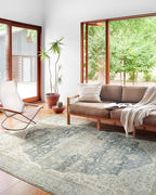 Loloi Skye Collection SKY-12 Charcoal/Dove 6'-0" x 6'-0" Round Area Rug by Loloi
