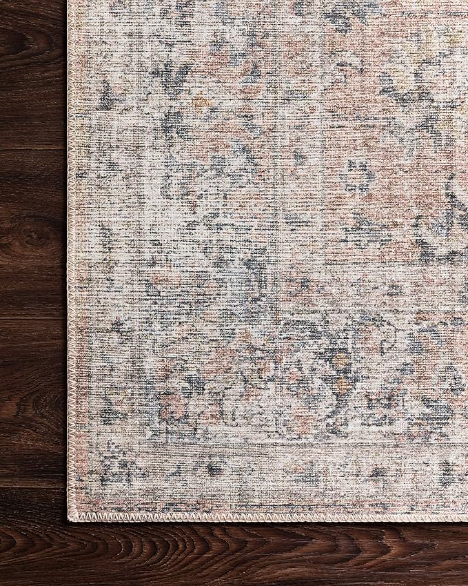 Loloi Skye Collection SKY-01 Blush/Grey 8'-0" x 8'-0" Round Area Rug - Image 13