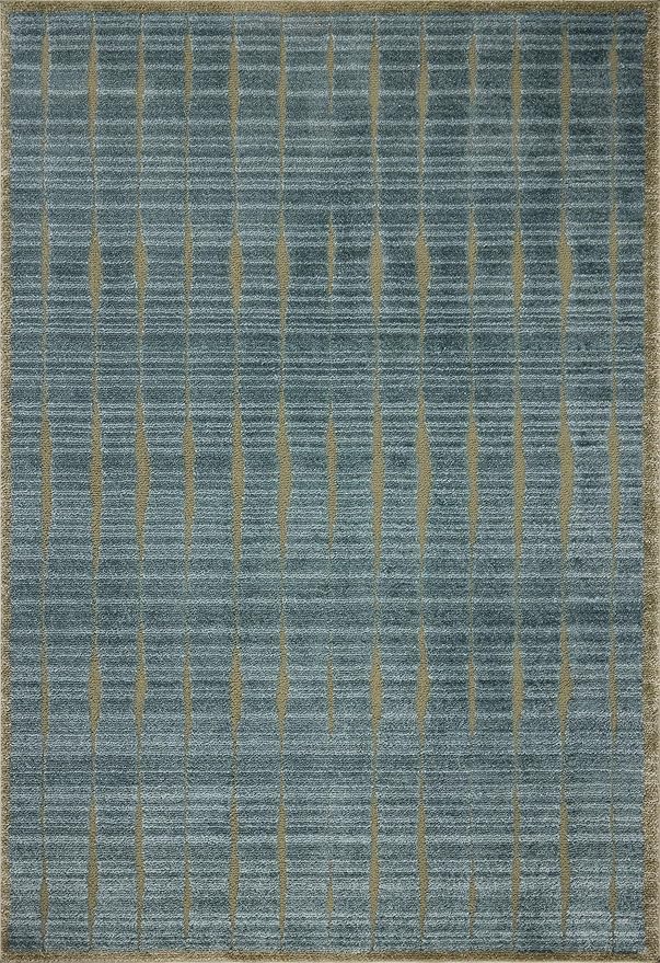 Loloi Chris Loves Julia Calvin Collection CLV-02 Ocean/Olive 5'-3" x 5'-3" - Image 3