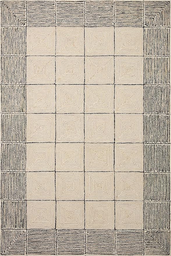Loloi Chris Loves Julia Francis Collection FRA-02 Cream/Black 2'-6" x 9'-9" - Image 2