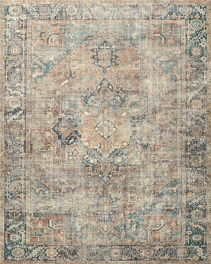 Loloi Margot Collection MAT-02 Terracotta/Lagoon 5'-0" x 7'-6" Area Rug feat. - Image 3