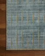 Loloi Chris Loves Julia Calvin Collection CLV-02 Ocean/Olive 5'-3" x 5'-3" - Image 6