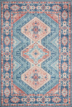 Loloi Skye Collection SKY-03 Turquoise/Terracotta 9'-0" x 12'-0" Area Rug - Image 2
