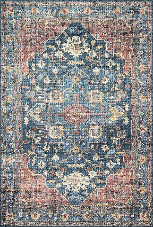 Loloi II Skye Collection SKY-08 Denim/Brick 2'-3" x 3'-9" Accent Rug - Image 3